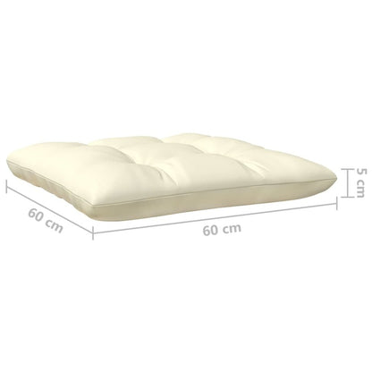 2-seater Garden Sofa Set of 2 Cream, Natural Wood