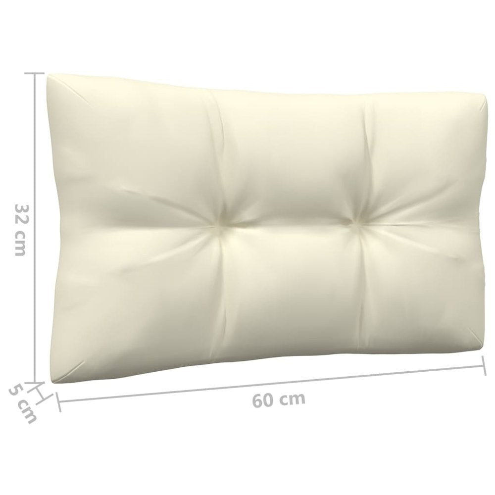 2-seater Garden Sofa Set of 2 Cream, Natural Wood