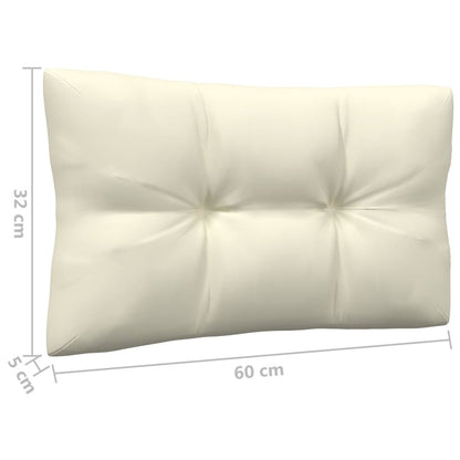 2-seater Garden Sofa Set of 2 Cream, Natural Wood