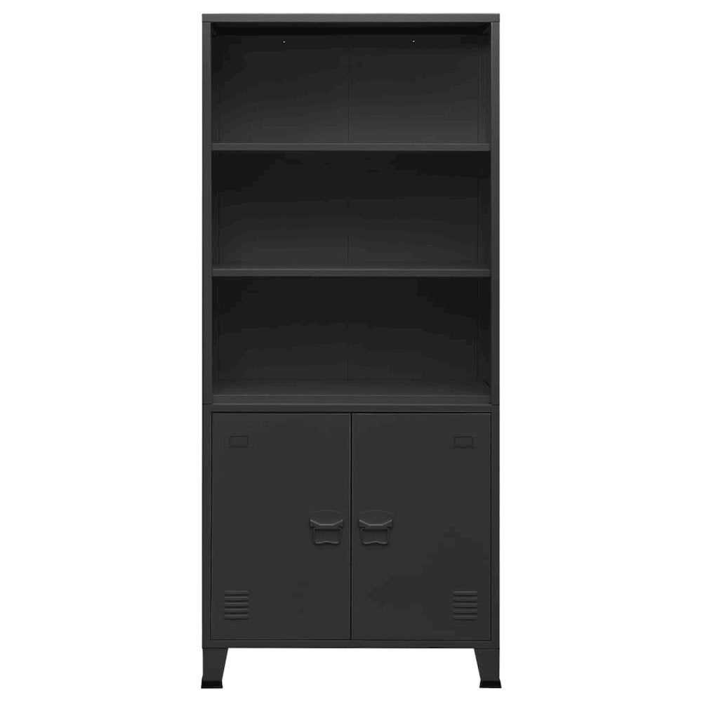 Bookshelf Anthracite Steel 31.5 x 12.6 x 70.9 in