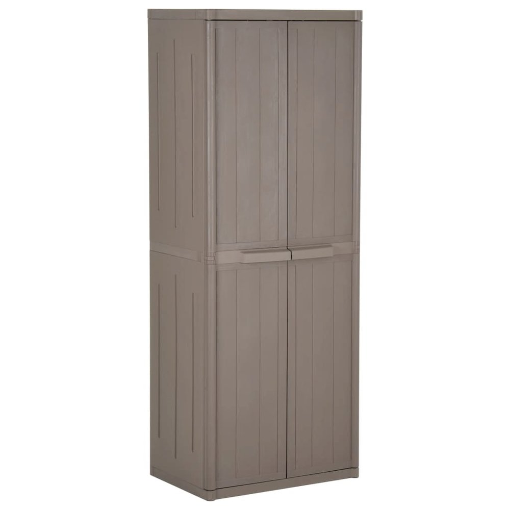 Garden Cabinet Brown 100% Polypropylene 25.6 x 17.7 x 67.7 in