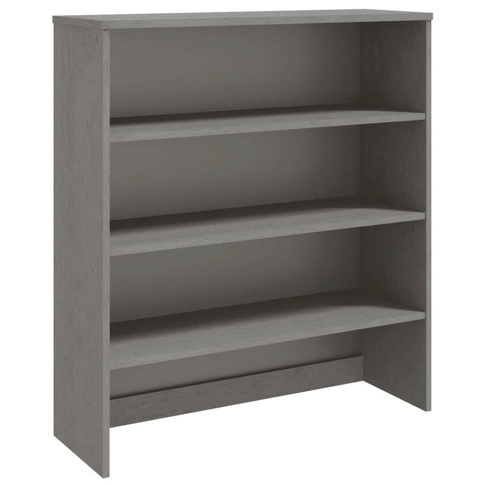 Top for Highboard Light Gray Solid Pine Wood, MDF Medium