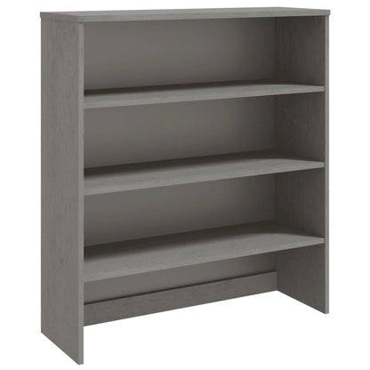 Top for Highboard Light Gray Solid Pine Wood, MDF Medium