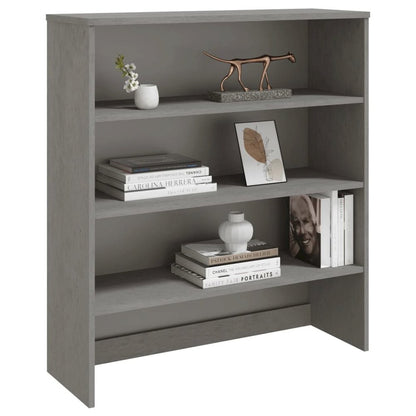 Top for Highboard Light Gray Solid Pine Wood, MDF Medium