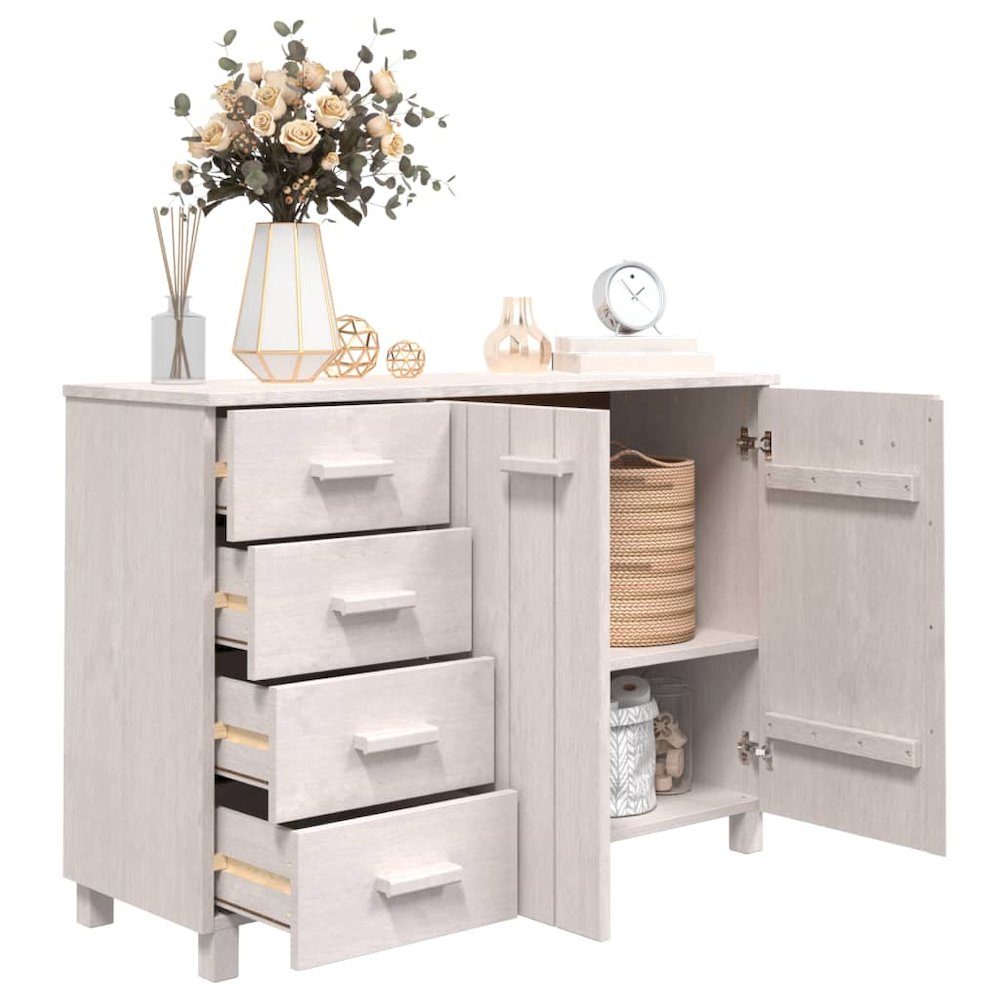 Sideboard White Solid pinewood, MDF Medium Sideboard