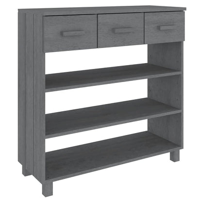 Console Table Dark Grey Solid Pinewood, MDF Standard