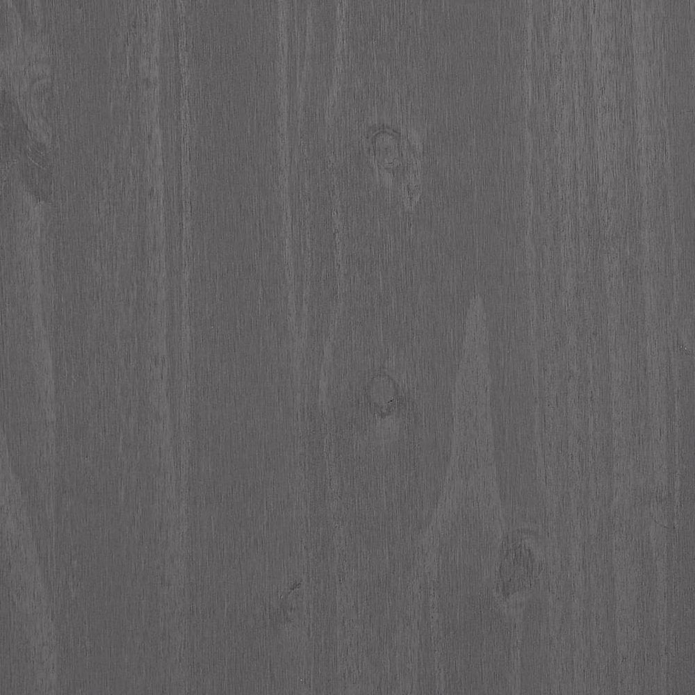 Sideboard Light grey Solid pine wood, MDF 33.5x13.8x31.5 in