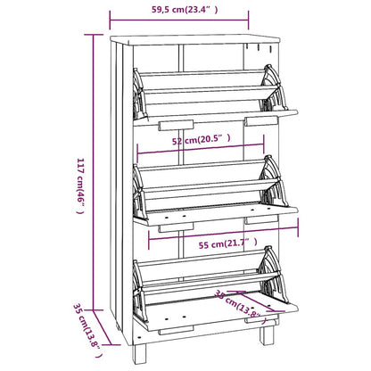 Shoe Cabinet White Solid pine wood, MDF, plastic Medium