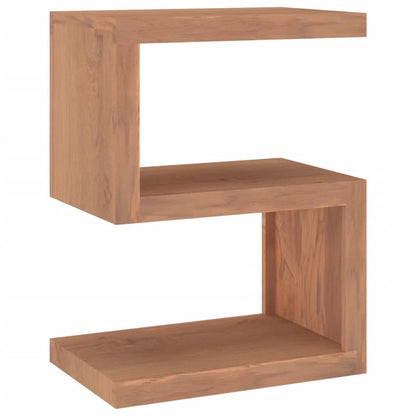 Side Table Brown Solid teak wood Small Decorative Inlays