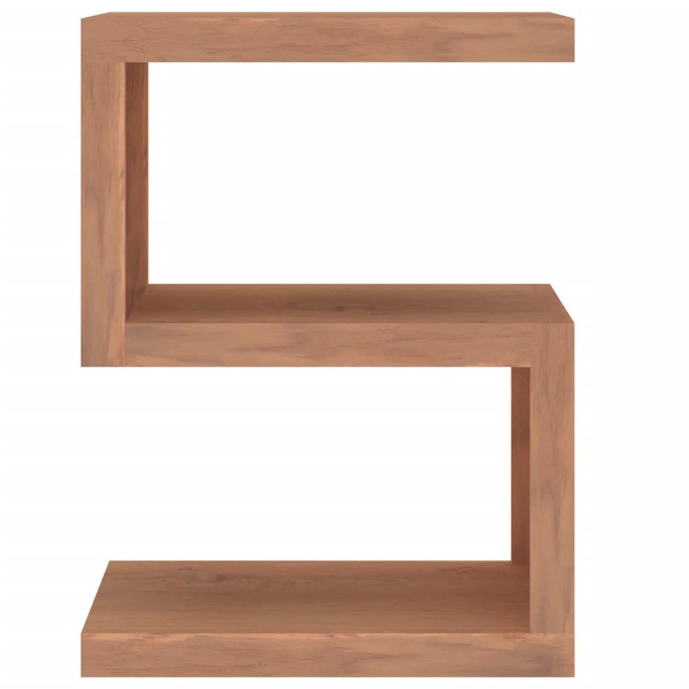 Side Table Brown Solid teak wood Small Decorative Inlays