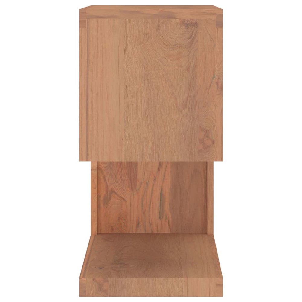 Side Table Brown Solid teak wood Small Decorative Inlays