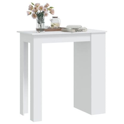 Bar Table White Engineered Wood 40.2 in x 19.7 in x 40.7 in