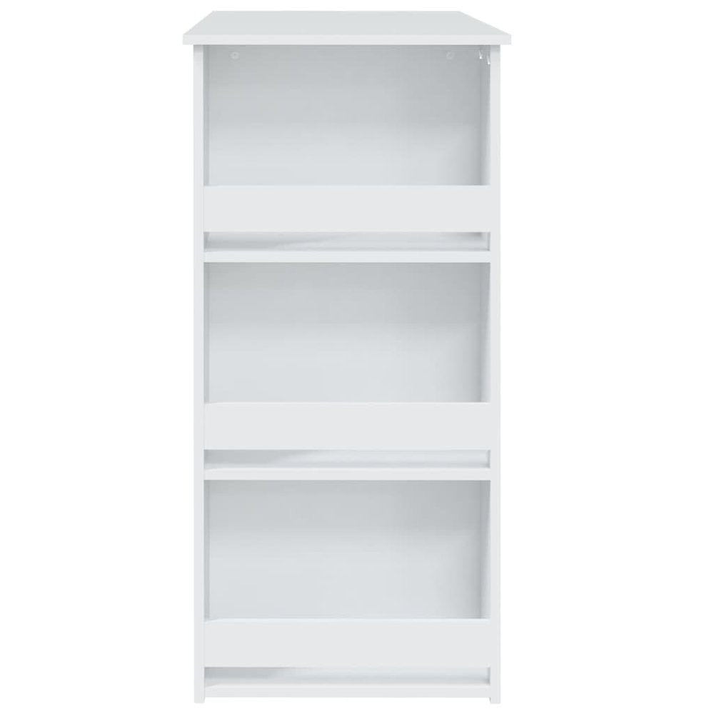 Bar Table White Engineered Wood 40.2 in x 19.7 in x 40.7 in