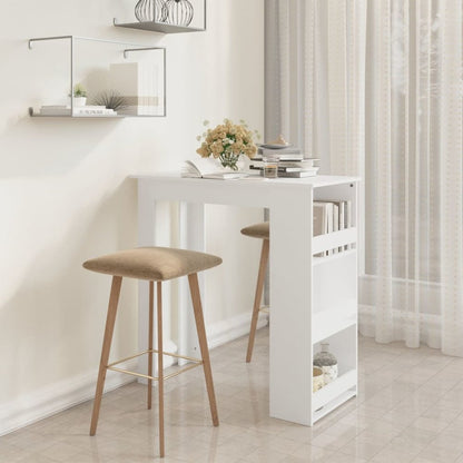 Bar Table White Engineered Wood 40.2 in x 19.7 in x 40.7 in