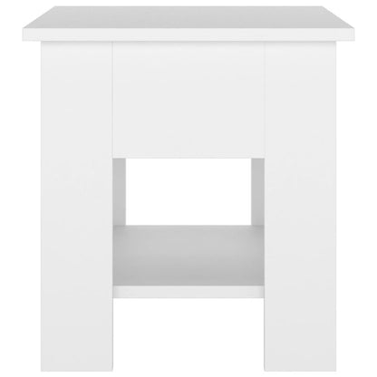Coffee Table White Engineered wood Small Storage Coffee Table