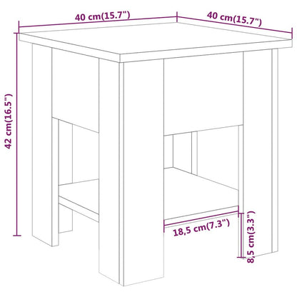 Coffee Table White Engineered wood Small Storage Coffee Table