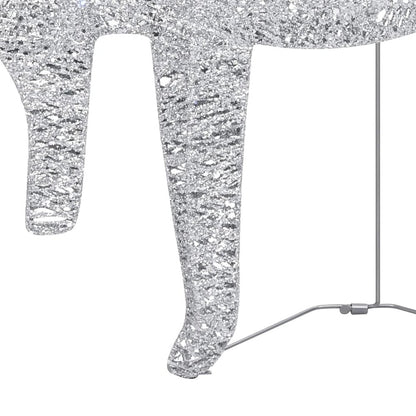 Christmas Reindeer Set of 2 Silver Mesh and Metal Medium