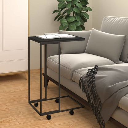 Side Table Black Engineered wood, iron Small Portable