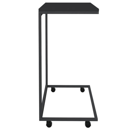 Side Table Black Engineered wood 21.7 x 13.8 x 27.6 in Portable
