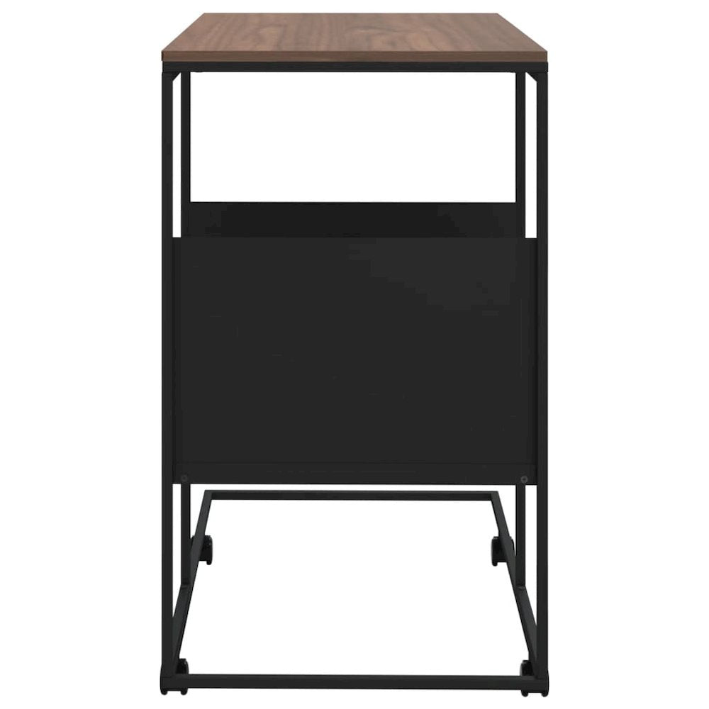 Side Table Black and Brown Engineered wood and iron Standard