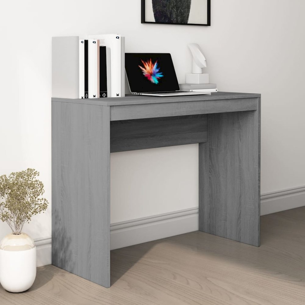 Desk Grey Sonoma Engineered wood 35.4 x 15.7 x 28.3 in Modern