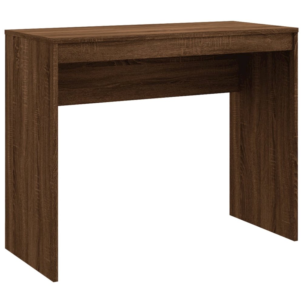 Desk Brown oak Engineered wood Small Modern Desk Rectangular
