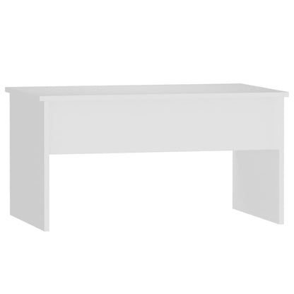 Coffee Table White Engineered wood Medium Height-Adjustable
