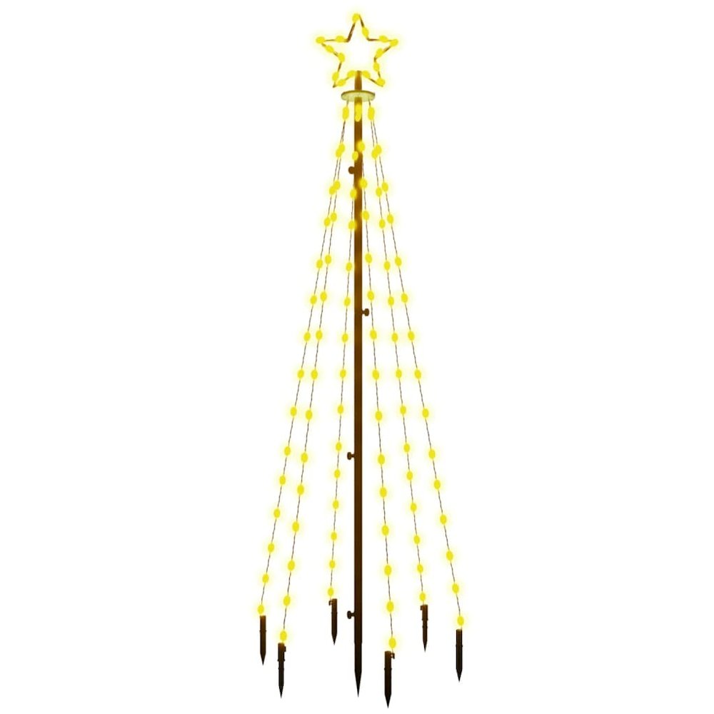 Christmas Tree With Spike Warm White Powder-coated steel, copper, PVC