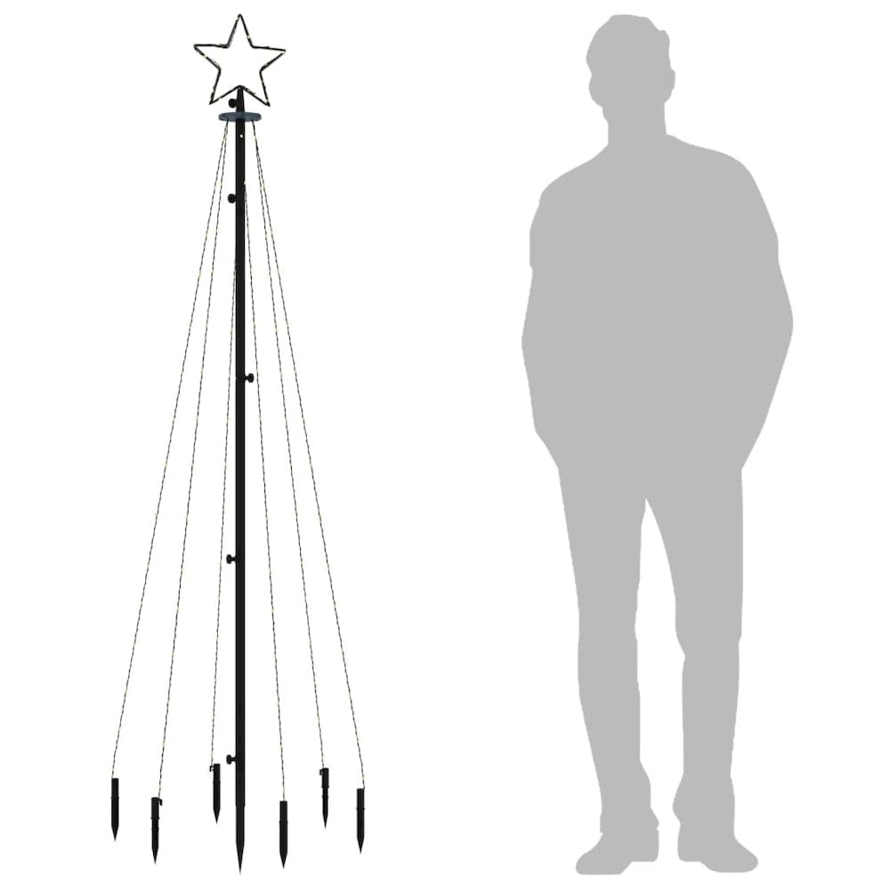 Christmas Tree With Spike Warm White Powder-coated steel, copper, PVC