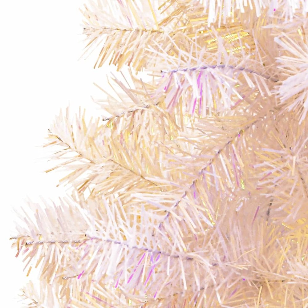 Christmas Tree White with Shiny Tips PVC, Steel 5 ft tall