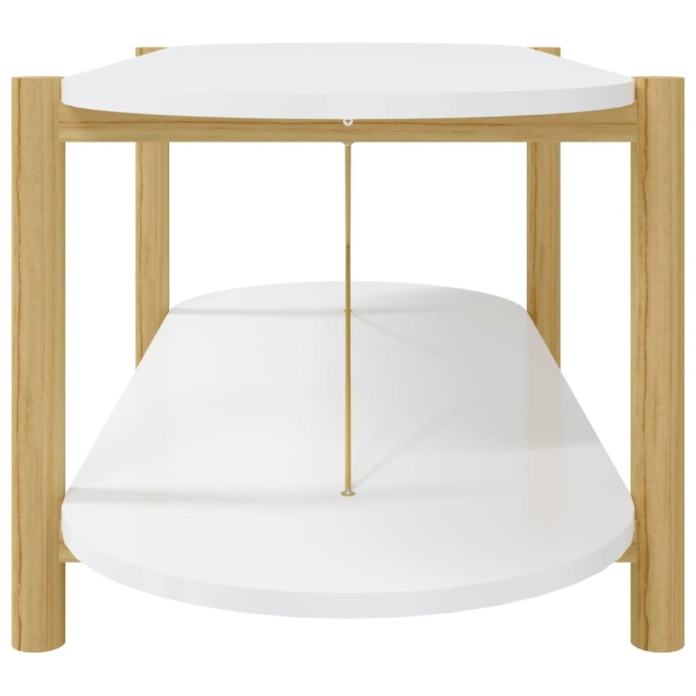 Coffee Table White Engineered Wood Medium Coffee Table