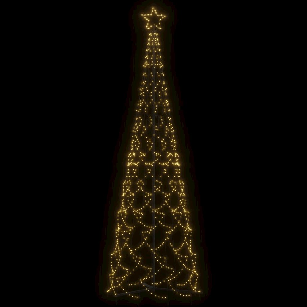 Christmas Cone Tree Warm white Powder-coated steel 3 x 10 ft