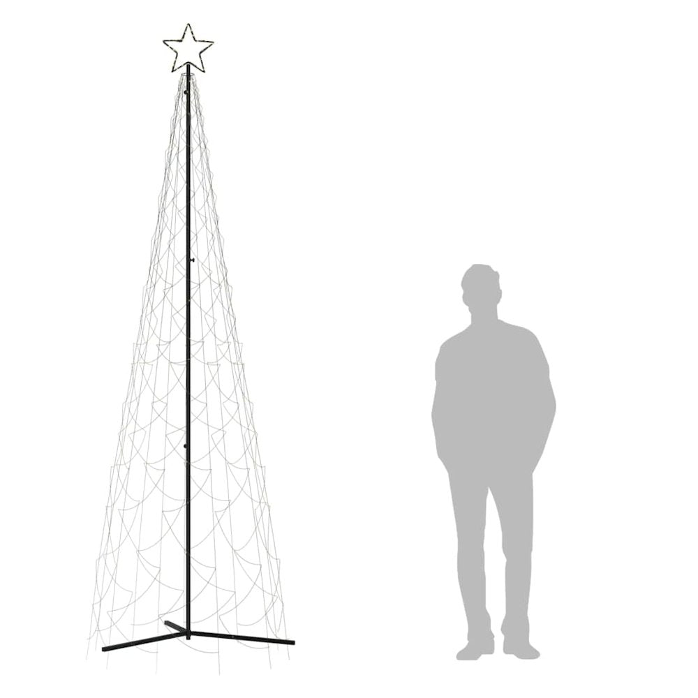 Christmas Cone Tree Warm white Powder-coated steel 3 x 10 ft