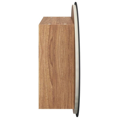 Bathroom Cabinet Oak Engineered wood, glass, PVC, copper Small