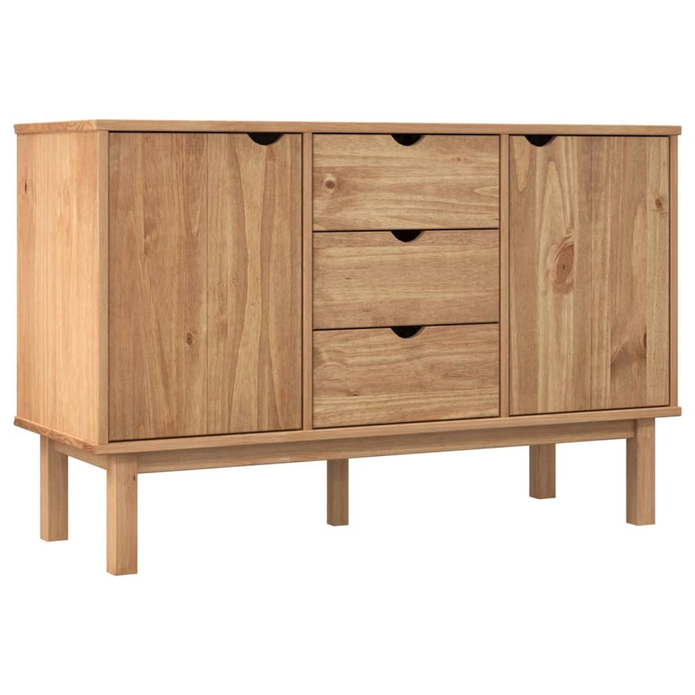 Sideboard Brown Solid pine wood, engineered wood Medium/Large