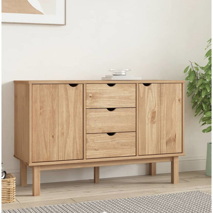 Sideboard Brown Solid pine wood, engineered wood Medium/Large