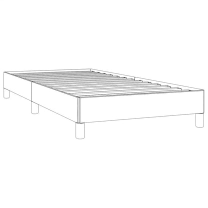 Bed Frame Light Gray Polyester, Plywood, Engineered Wood Twin