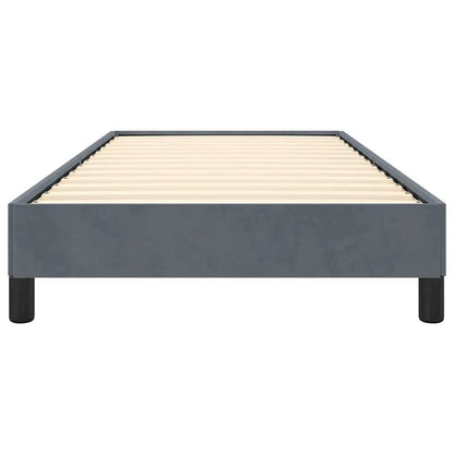 Bed Frame Dark Gray Velvet, Plywood, Engineered Wood Twin XL