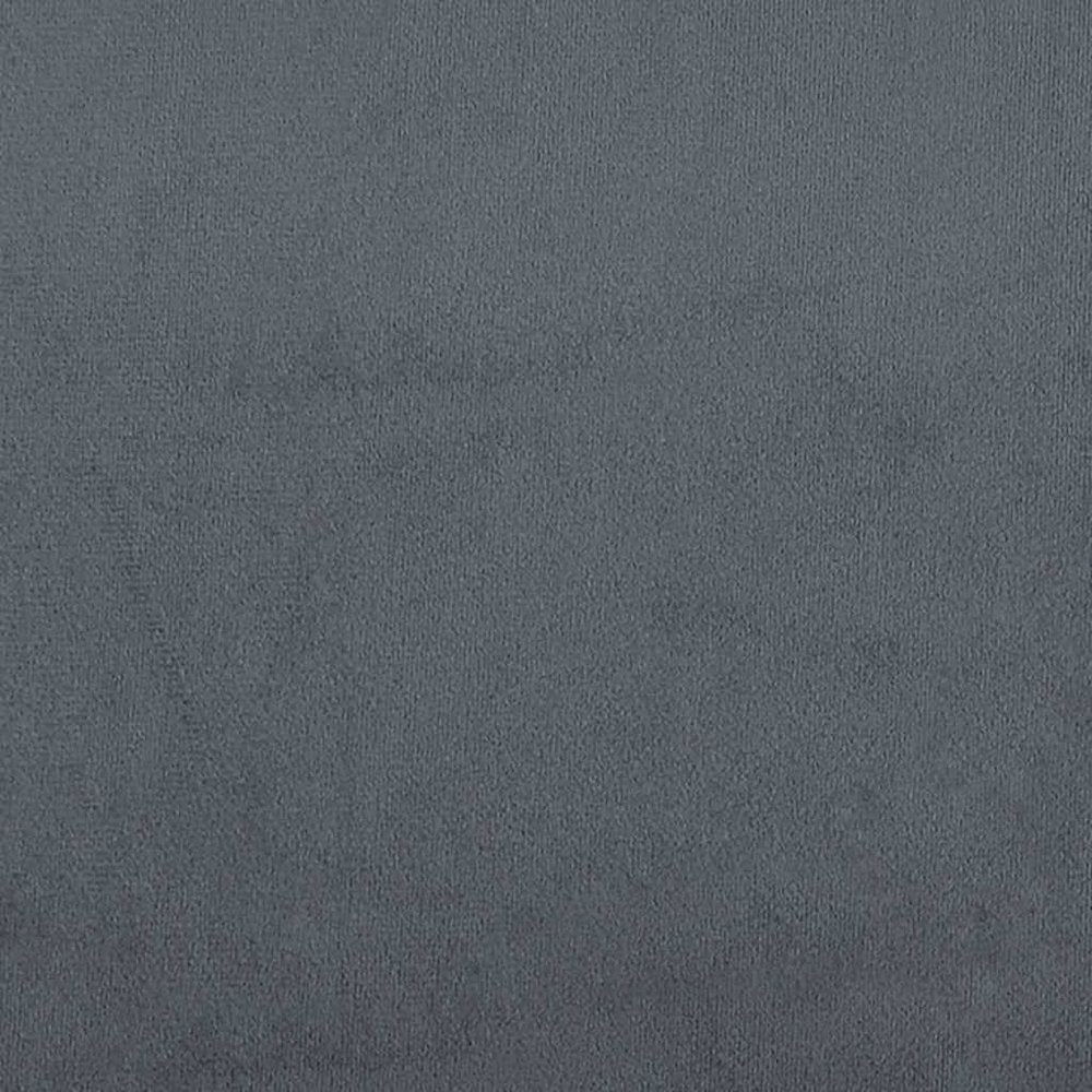 Bed Frame Dark Gray Velvet, Plywood, Engineered Wood Twin XL