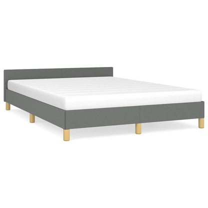 Bed Frame With Headboard Dark Gray