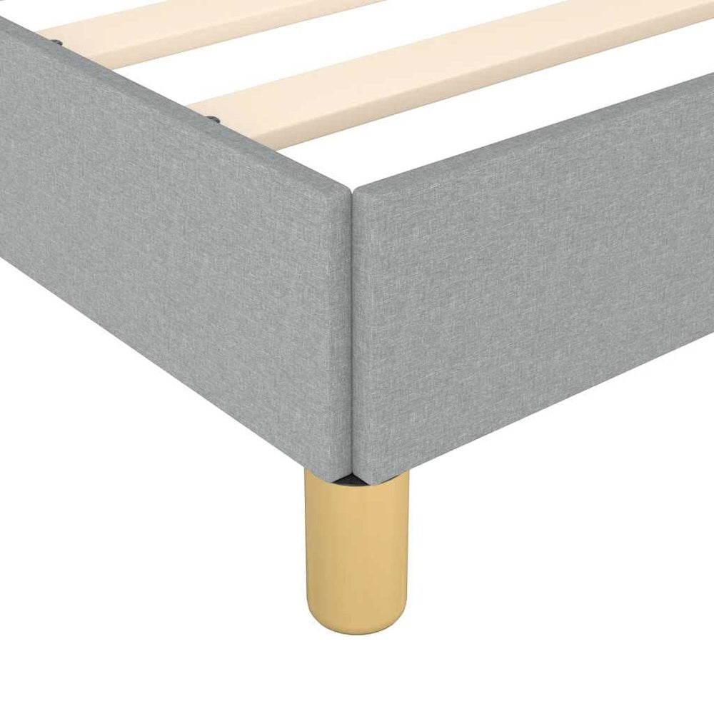 Bed Frame With Headboard Light Grey Polyester Queen