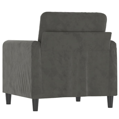 Sofa Chair Dark grey Velvet (100% polyester), metal, plywood