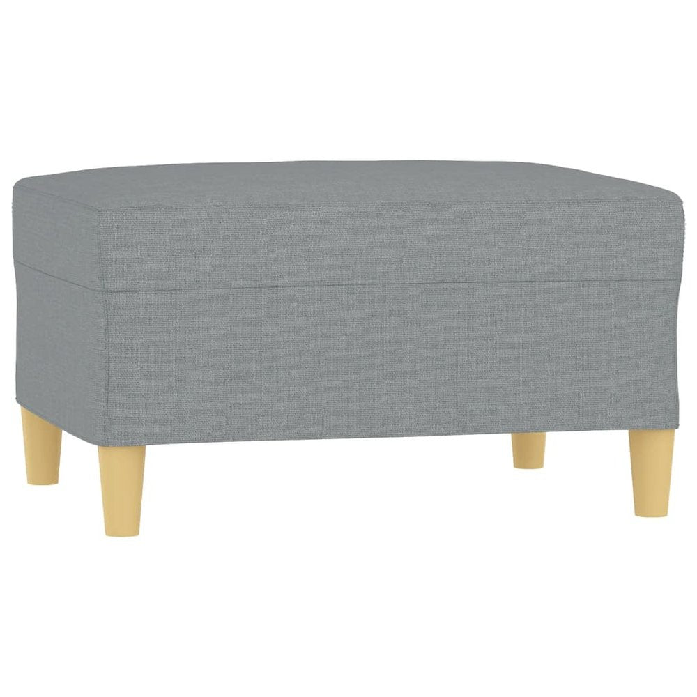 Footstool Light grey 100% polyester fabric, plywood, foam