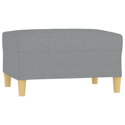 Footstool Light grey 100% polyester fabric, plywood, foam
