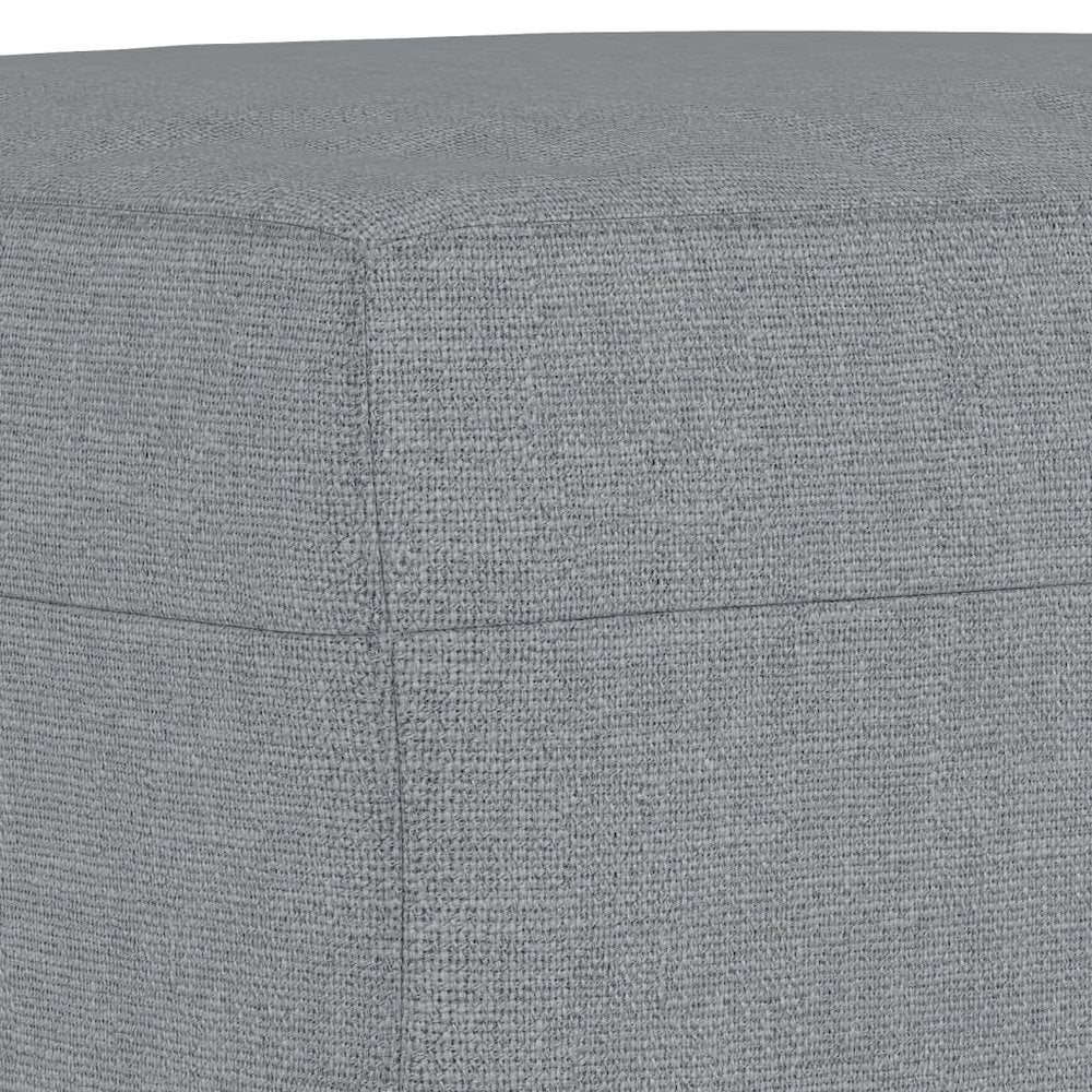 Footstool Light grey 100% polyester fabric, plywood, foam