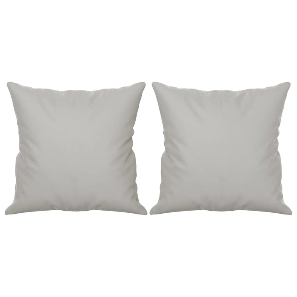 Throw Pillow Light Gray Microfiber Fabric (100% polyester)