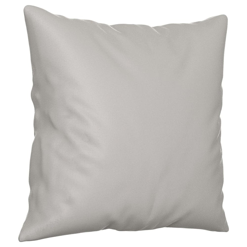 Throw Pillow Light Gray Microfiber Fabric (100% polyester)