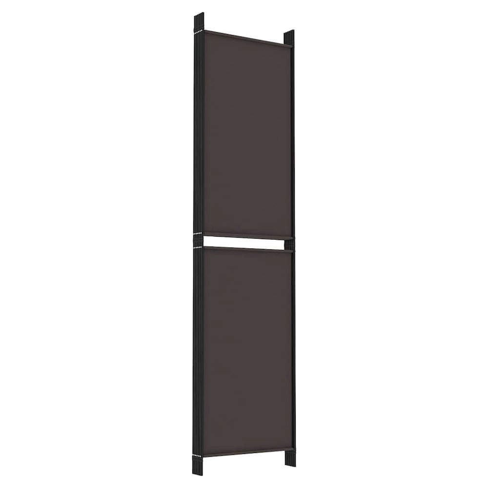 6-Panel Room Divider Brown 118.1"x78.7" Fabric