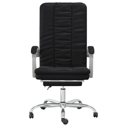 Reclining Office Chair Black Faux leather, Foam, Metal, Plywood