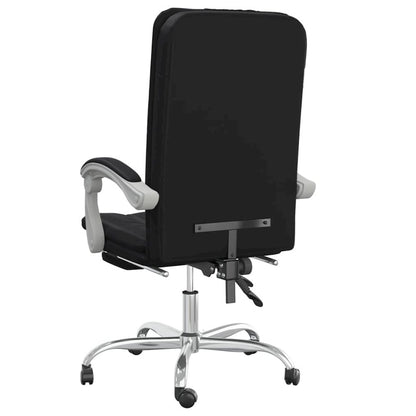 Reclining Office Chair Black Faux leather, Foam, Metal, Plywood